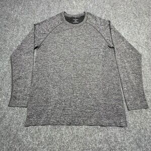 Fabletics Men‎ Medium Gray Space Dye Raglan Long Sleeve Athletic Shirt